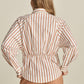 BLOUSE - Striped Poplin White