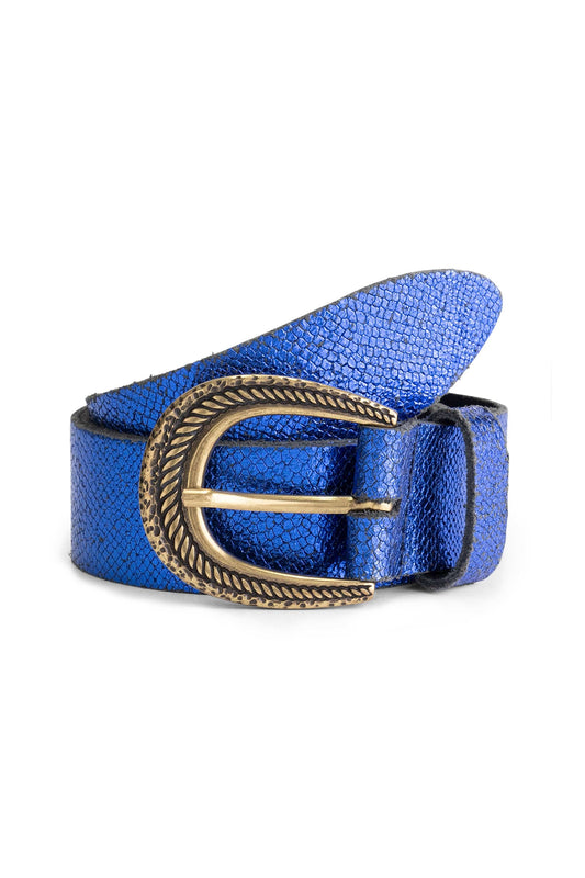 POM Amsterdam Belts BELT - Snake Bright Blue