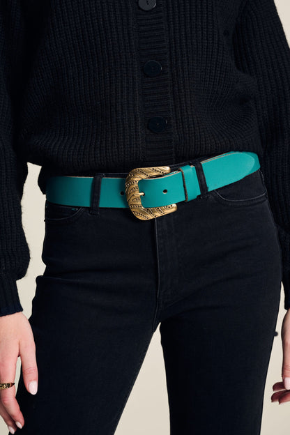 POM Amsterdam Belts Green / 75 BELT - Sea Green