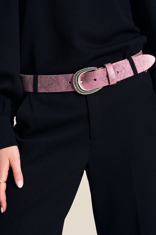 POM Amsterdam Belts Pink / 75 BELT - Snake Vibrant Pink