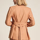 POM Amsterdam Blazers BLAZER - Striped Sugar Brown