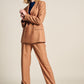 POM Amsterdam Blazers BLAZER - Striped Sugar Brown