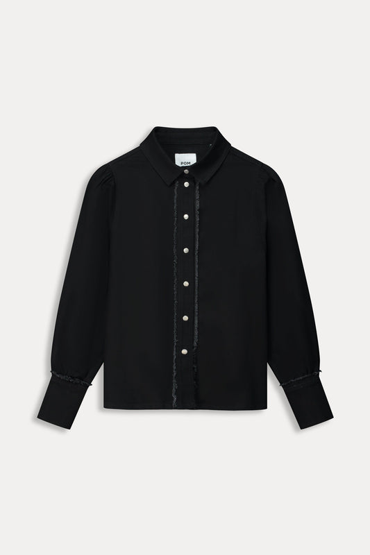 POM Amsterdam Blouses BLOUSE - Denim Washed Black