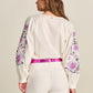 POM Amsterdam Blouses BLOUSE - Embroidery Purple