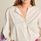 POM Amsterdam Blouses BLOUSE - Embroidery Purple