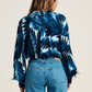 POM Amsterdam Blouses BLOUSE - Feathers Blue