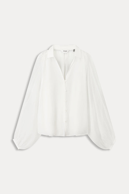 POM Amsterdam Blouses BLOUSE - Lena Crispy White