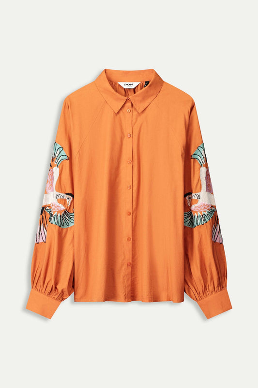 POM Amsterdam Blouses BLOUSE - Lexi Bird Sienna