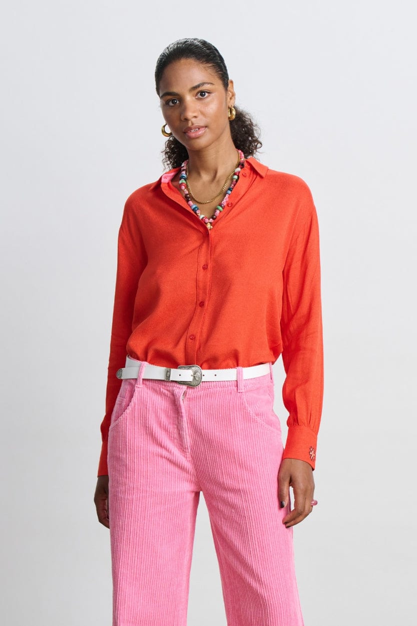 Bright red deals shirt womens