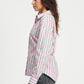 POM Amsterdam Blouses BLOUSE - Striped Poplin Rose Pink