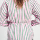 POM Amsterdam Blouses BLOUSE - Striped Poplin Rose Pink