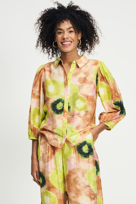 POM Amsterdam Blouses Green / 34 BLOUSE - Summer Bliss Lime