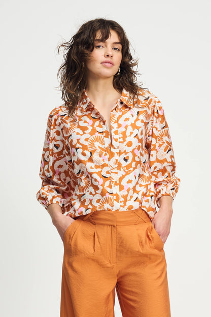 POM Amsterdam Blouses Orange / 34 BLOUSE - Adventure