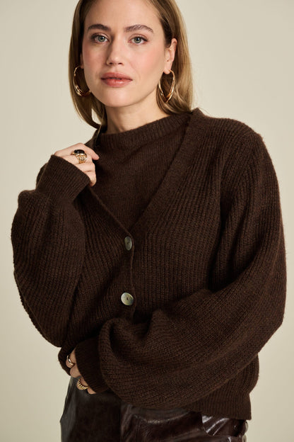 POM Amsterdam Cardigans Brown / 36 CARDIGAN - Brown