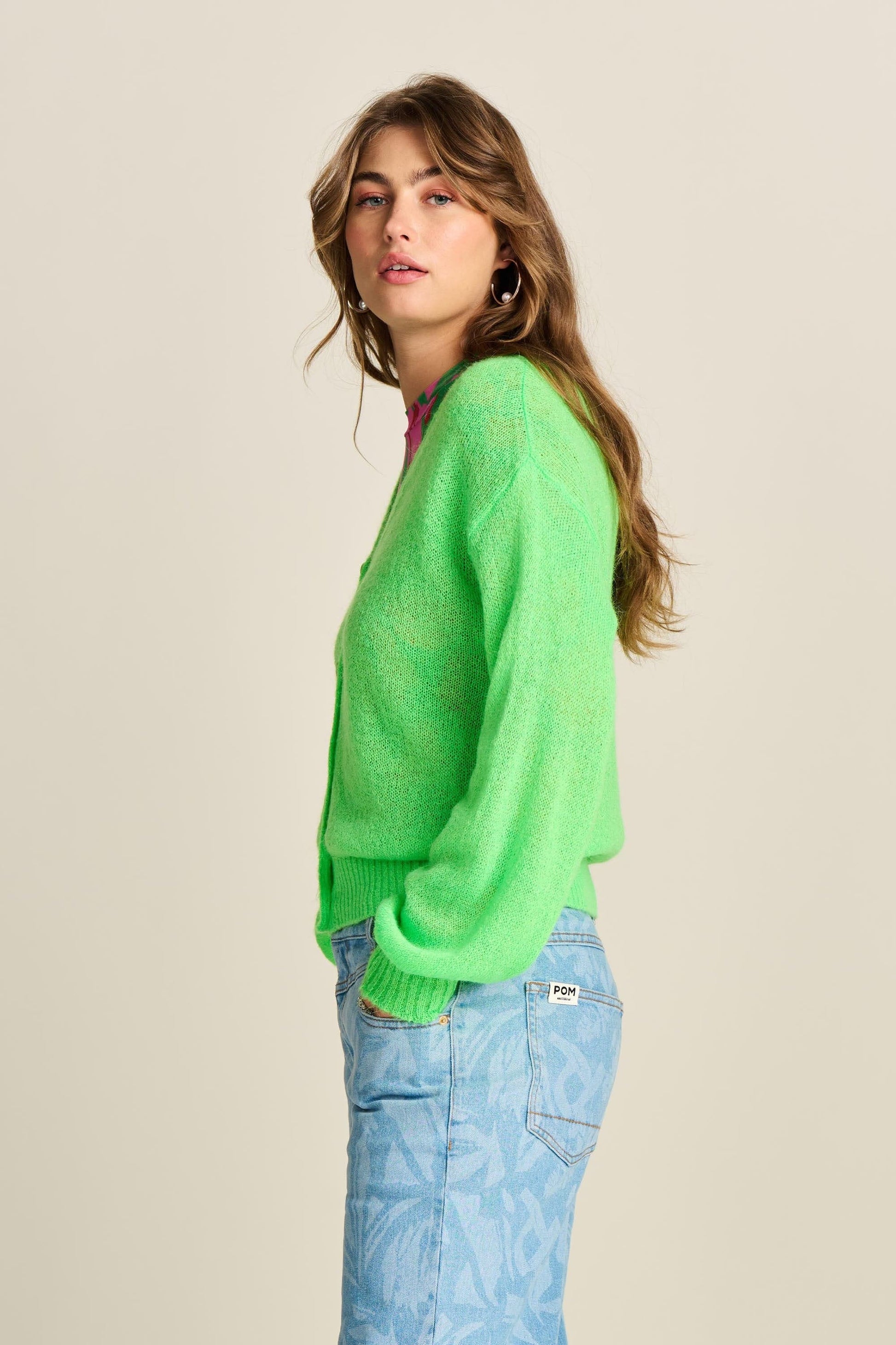 POM Amsterdam Cardigans CARDIGAN - Neon Green
            