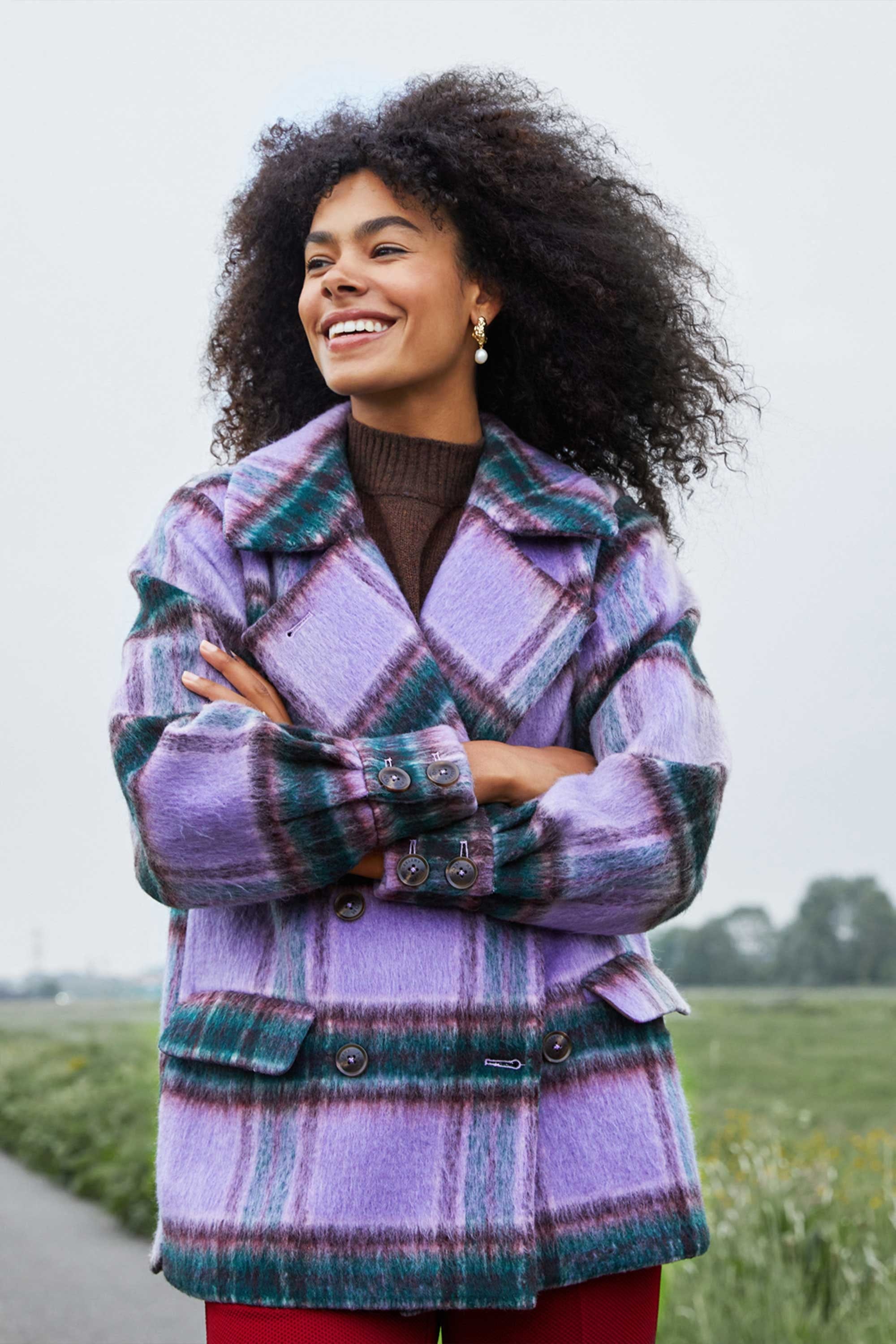 COAT Checks Lavender