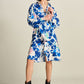 POM Amsterdam Dresses DRESS - Crane Birds Blue