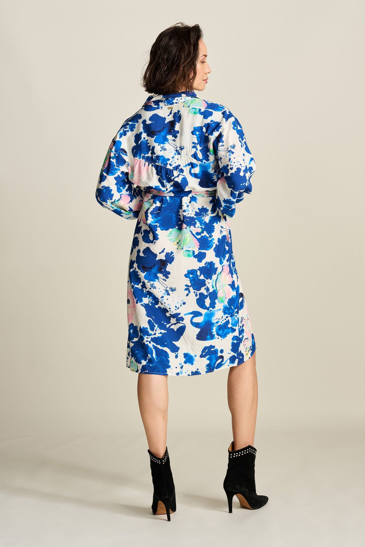 POM Amsterdam Dresses DRESS - Crane Birds Blue