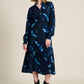 POM Amsterdam Dresses DRESS - Feathers and Floral Blue