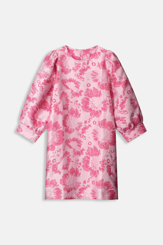 POM Amsterdam Dresses DRESS - Floral Jacquard Raspberry