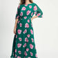 POM Amsterdam Dresses DRESS - Meadow Flowers Green