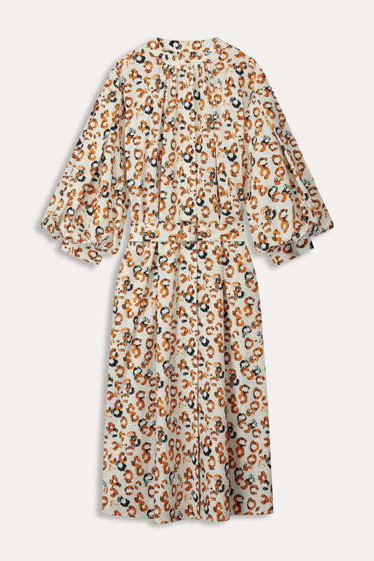 POM Amsterdam Dresses DRESS - Poplin Leopard Lush