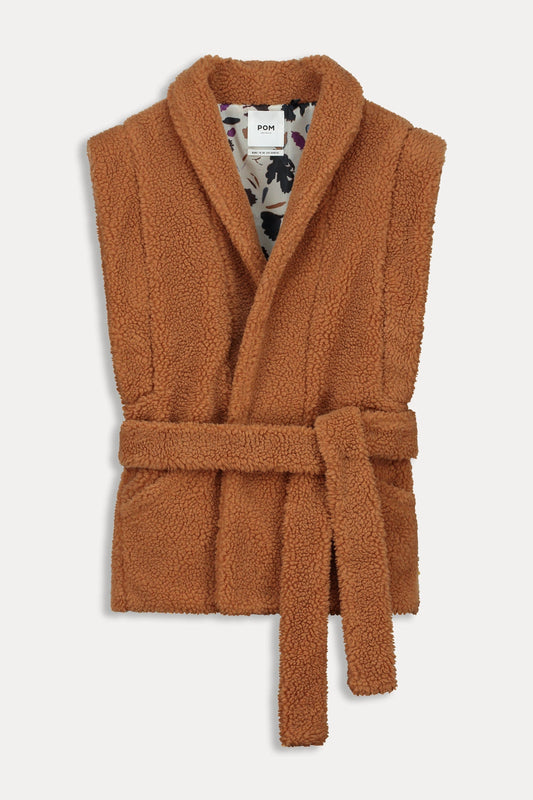 POM Amsterdam Gilets GILET - Teddy Sugar Brown