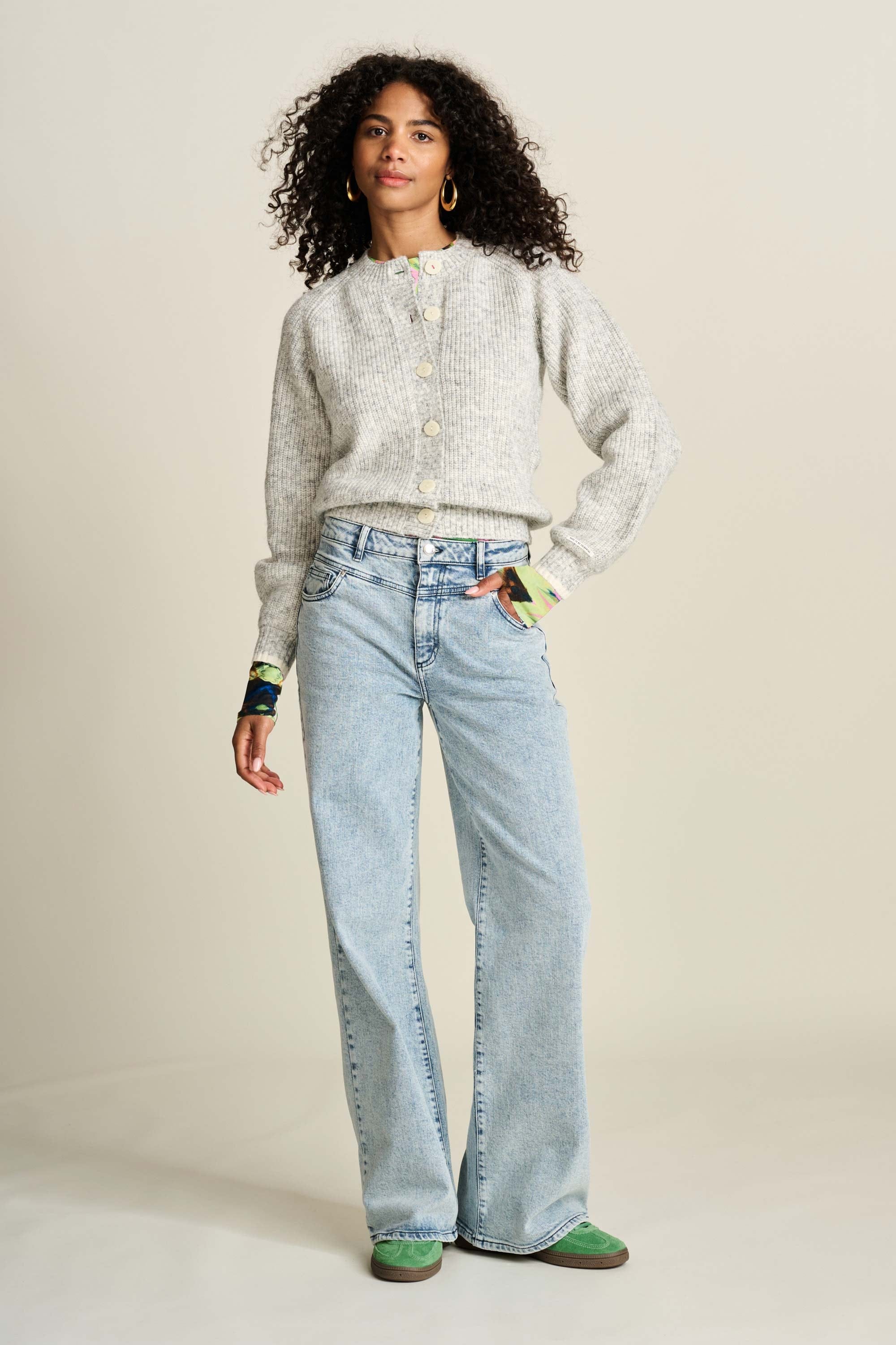 Blue jeans Wide Leg Light Blue Official website POM Amsterdam