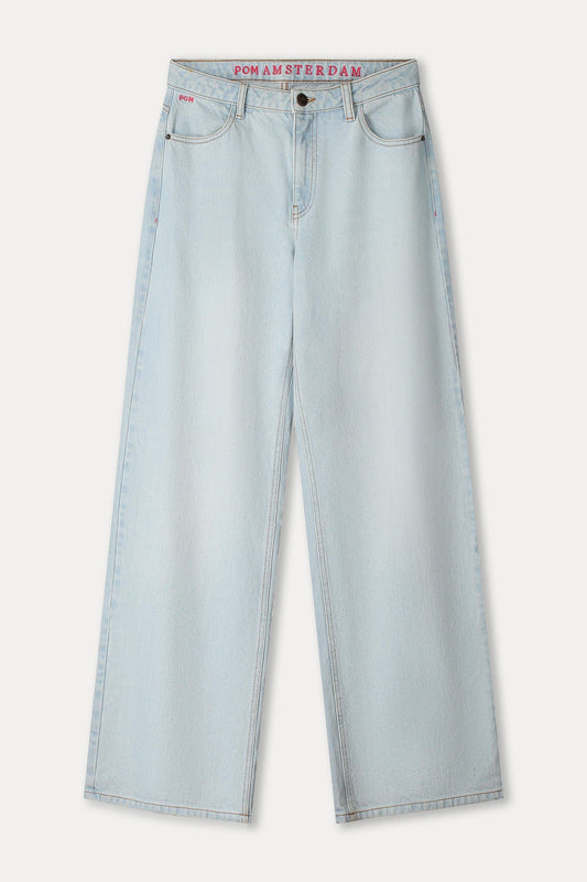 POM Amsterdam Jeans JEANS - Baggy Wide Leg Ultra Light Blue