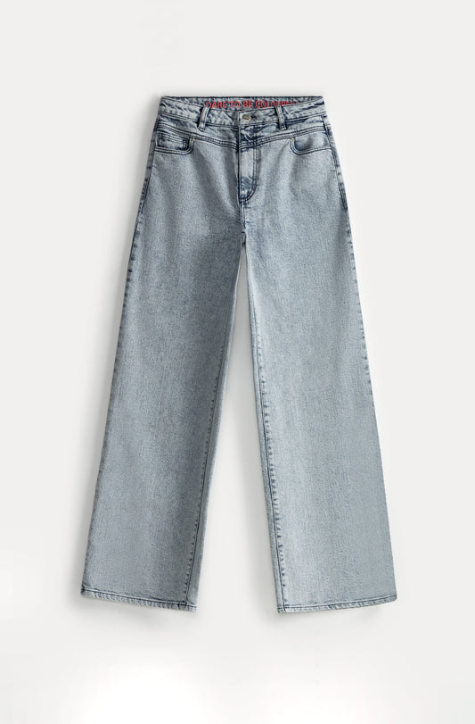 POM Amsterdam Jeans JEANS - Wide Leg Light Blue