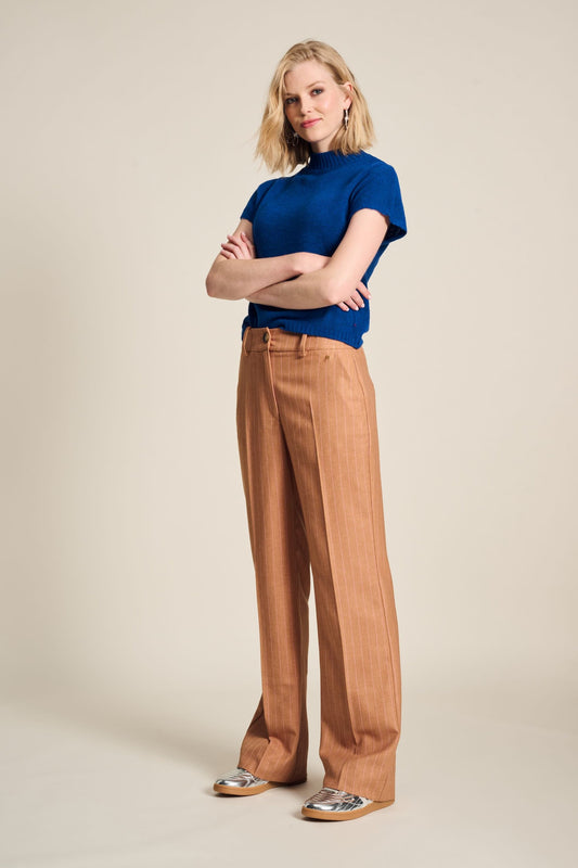 POM Amsterdam Pants Brown / 34 PANTS - Striped Sugar Brown