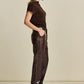 POM Amsterdam Pants PANTS - Faux Leather Brown