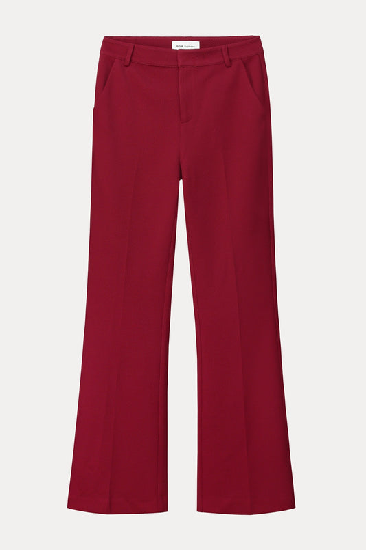 POM Amsterdam Pants PANTS - Flare Burgundy Red