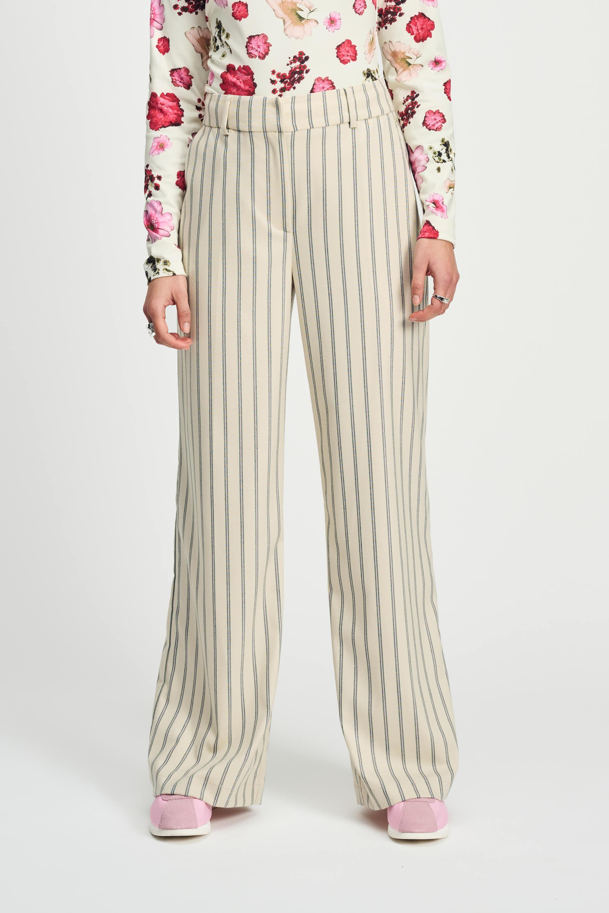 POM Amsterdam Pants PANTS - Striped Cream