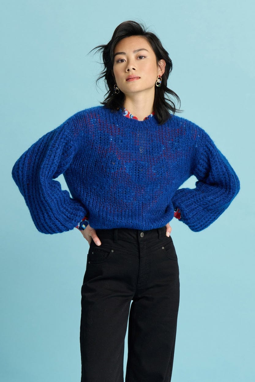 Royal blue best sale pullover sweater