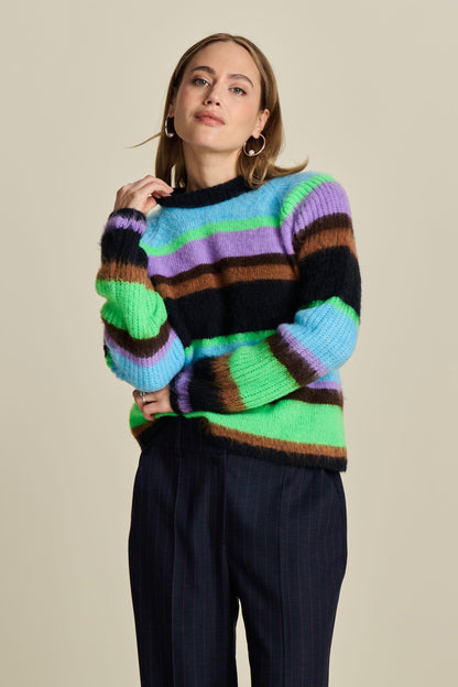 POM Amsterdam Pullovers Multi colour / 34 PULLOVER - Brushed Stripes