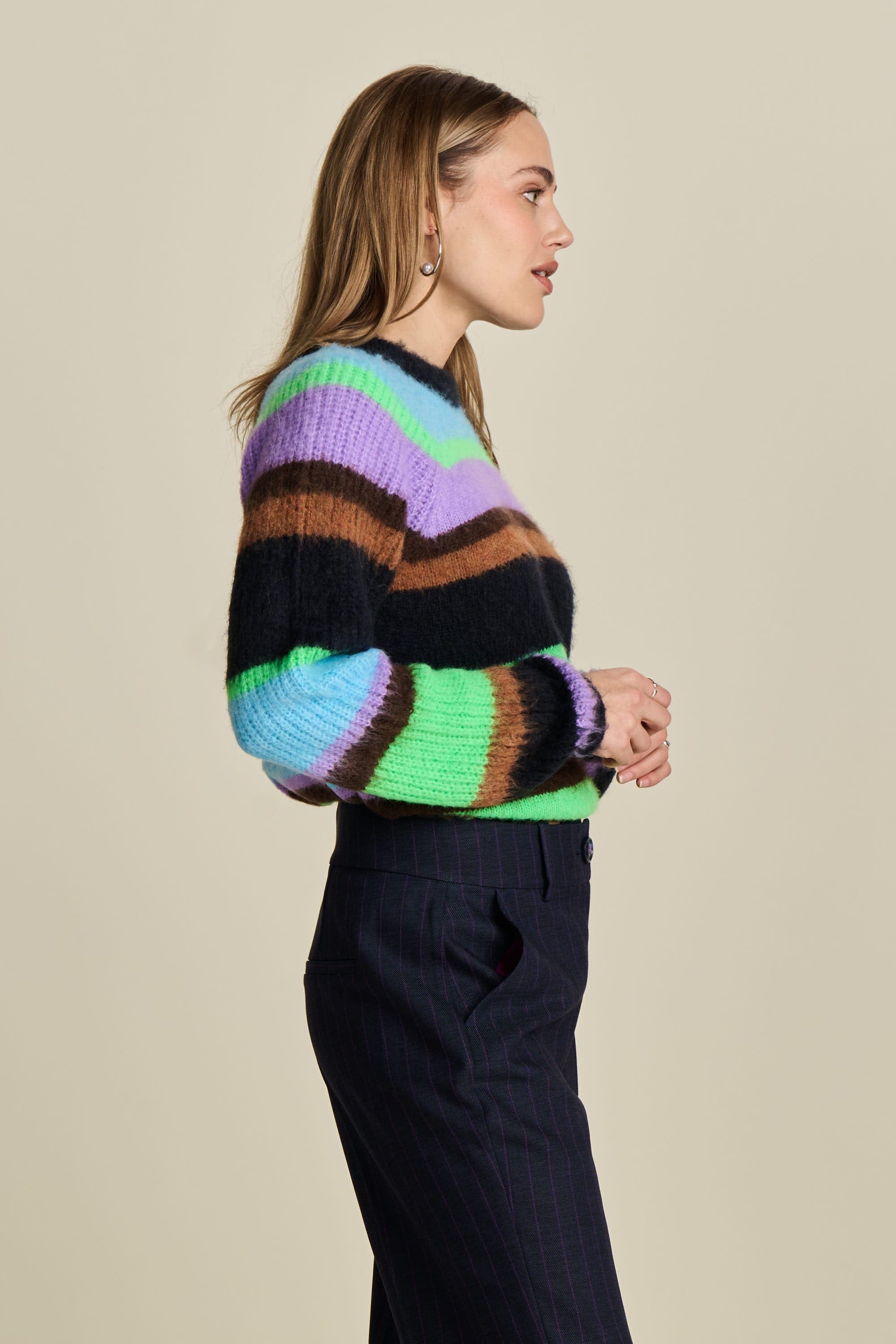 POM Amsterdam Pullovers PULLOVER - Brushed Stripes