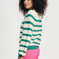 POM Amsterdam Pullovers PULLOVER - Striped Fresh Green