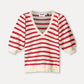 POM Amsterdam Pullovers PULLOVER - Striped Scarlet Red