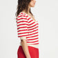 POM Amsterdam Pullovers PULLOVER - Striped Scarlet Red