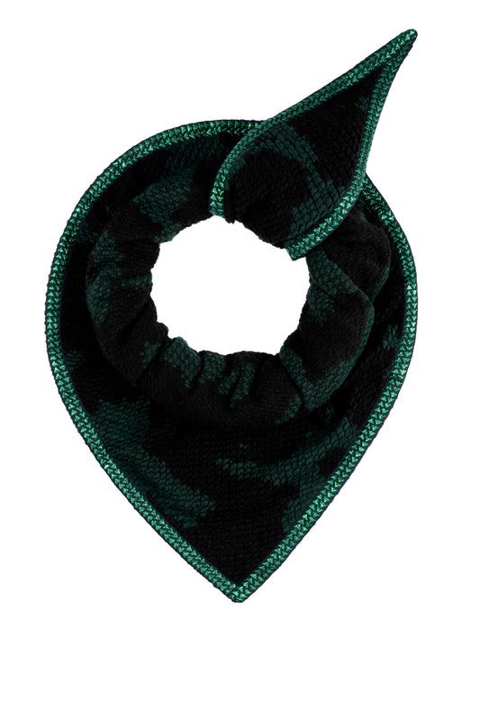 POM Amsterdam Shawls Black / OS SHAWL - Camo Green Black