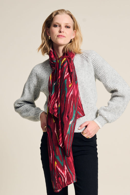 POM Amsterdam Shawls Red / OS SHAWL - Woody Burgundy Red