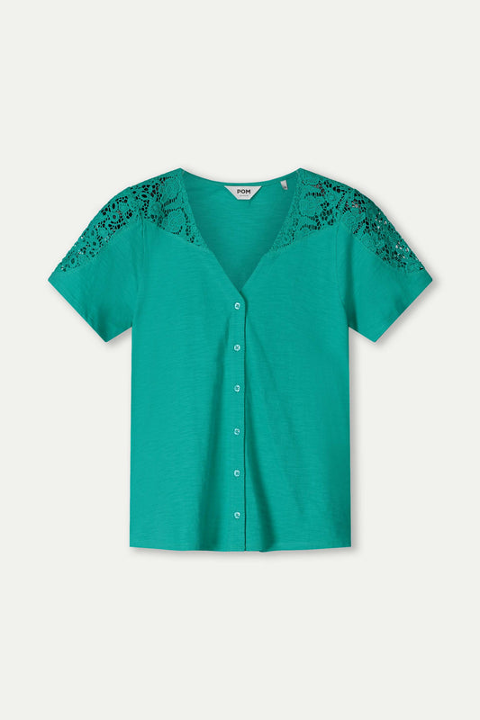 POM Amsterdam Tshirts TSHIRT - Ellen Fresh Green