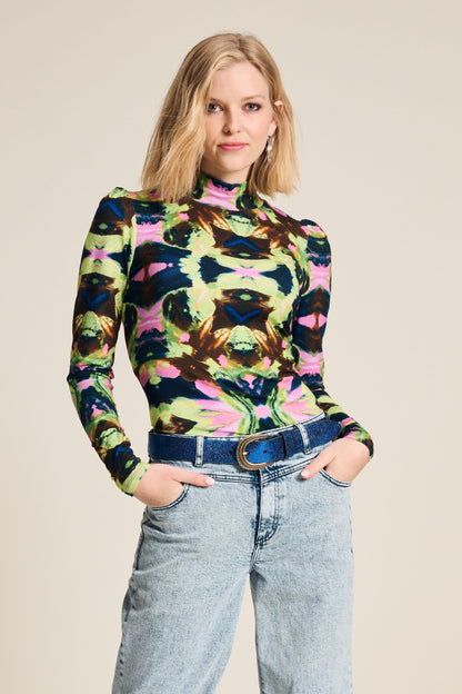 POM Amsterdam Turtlenecks Multi colour / 34 TURTLENECK - Butterfly Sky